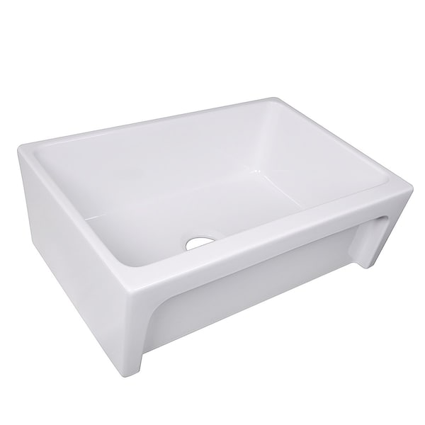 Nantucket Sinks 30 Inch Reversible Italian Fireclay Sink Waquoit WH3018FCL - main